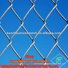 Galvanized old chain link fence sports fence